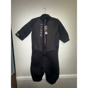 O'Neill Women's Reactor-2 2mm Back Zip Short Sleeve Spring Black Wetsuit Size XL
